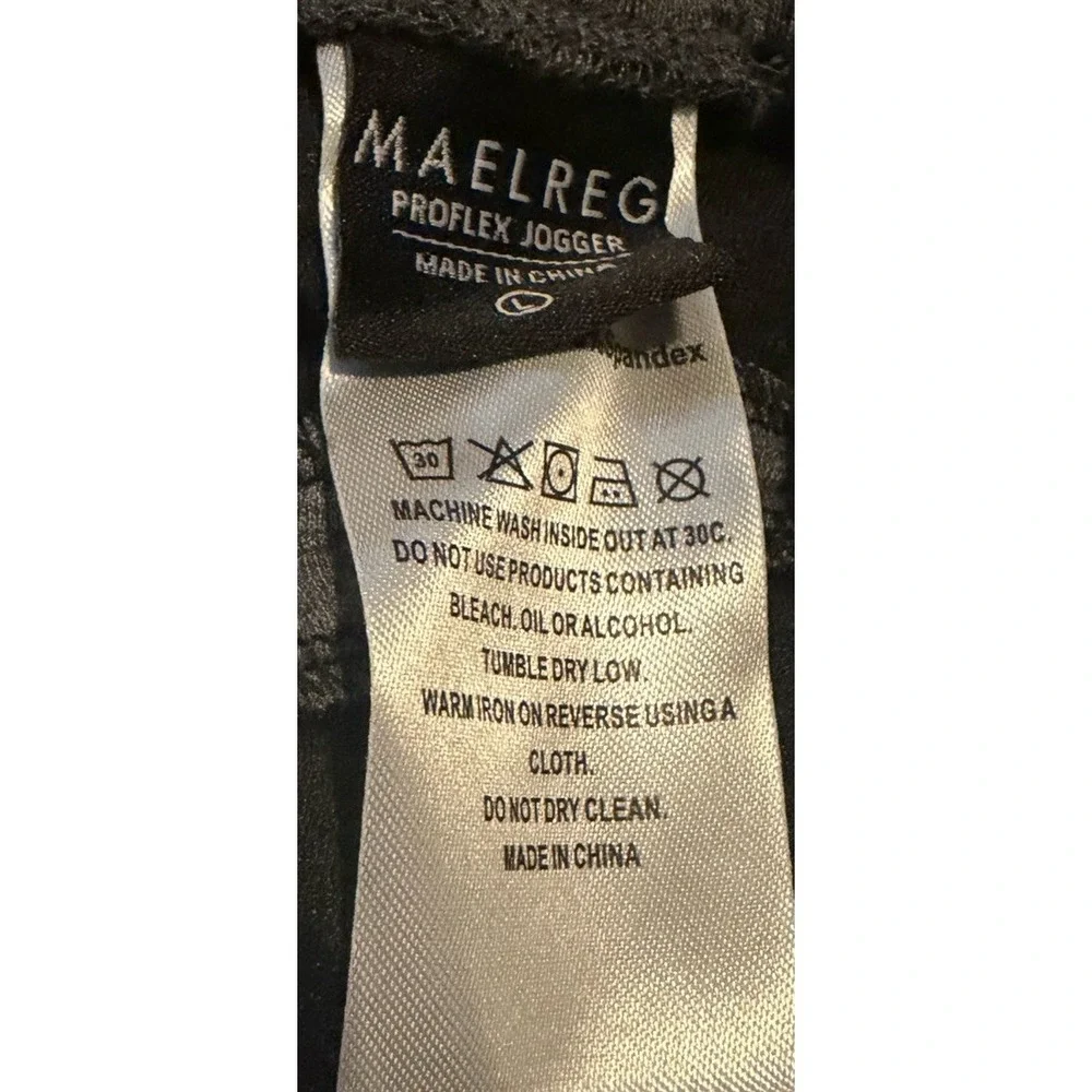 MAELREG Performance Joggers Mens L Gray Heather Moisture Wicking UPF 30+ NWT